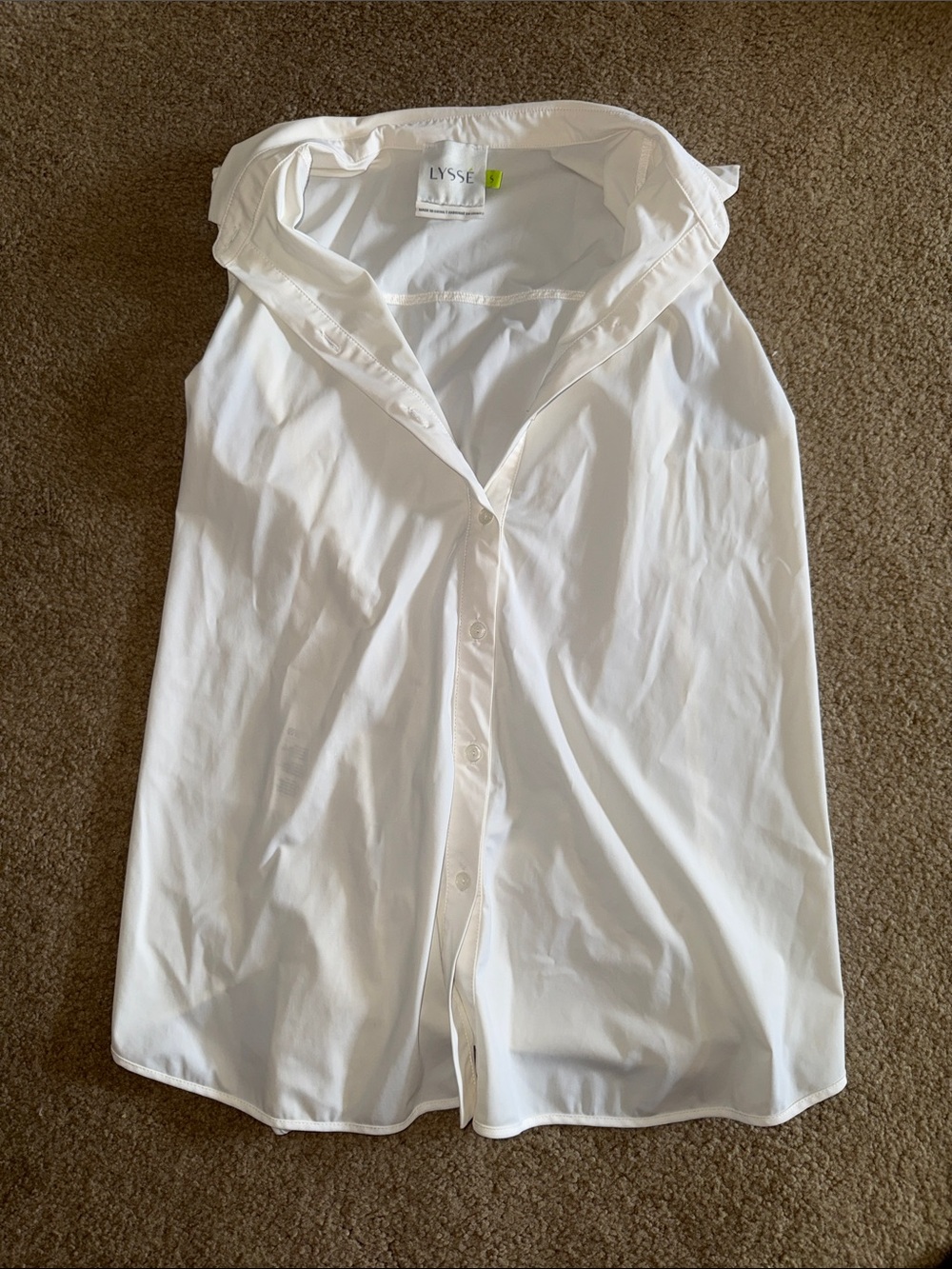 Lysse White Sleeveless Hooded Button-Front Top